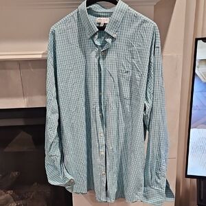 Brooks Brothers Teal Checkered Button Down Shirt